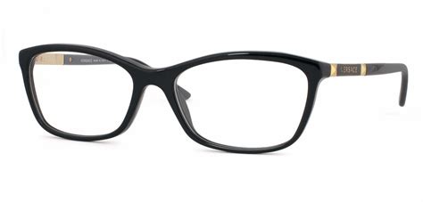 versace ve3186 glasses - black gb1 - size 54|Versace™ VE3186 GB1 54 Black Eyeglasses .